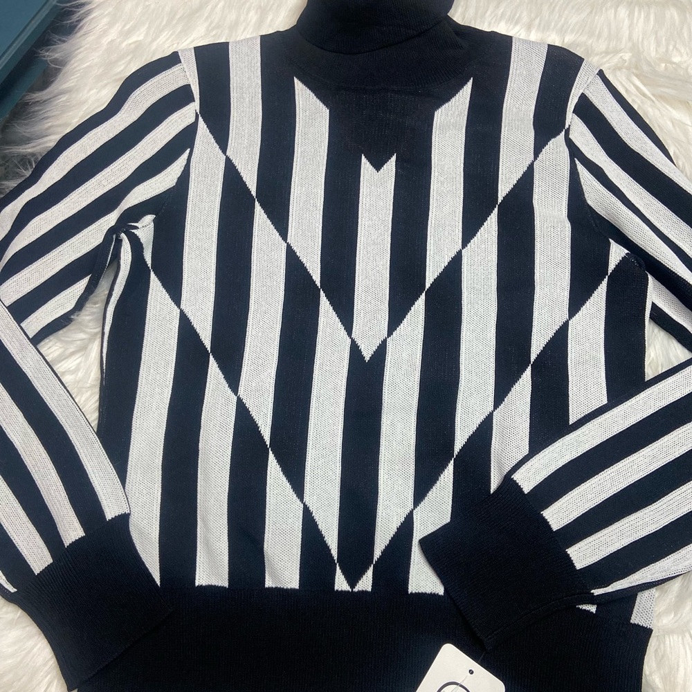 Black and White Striped Sweater